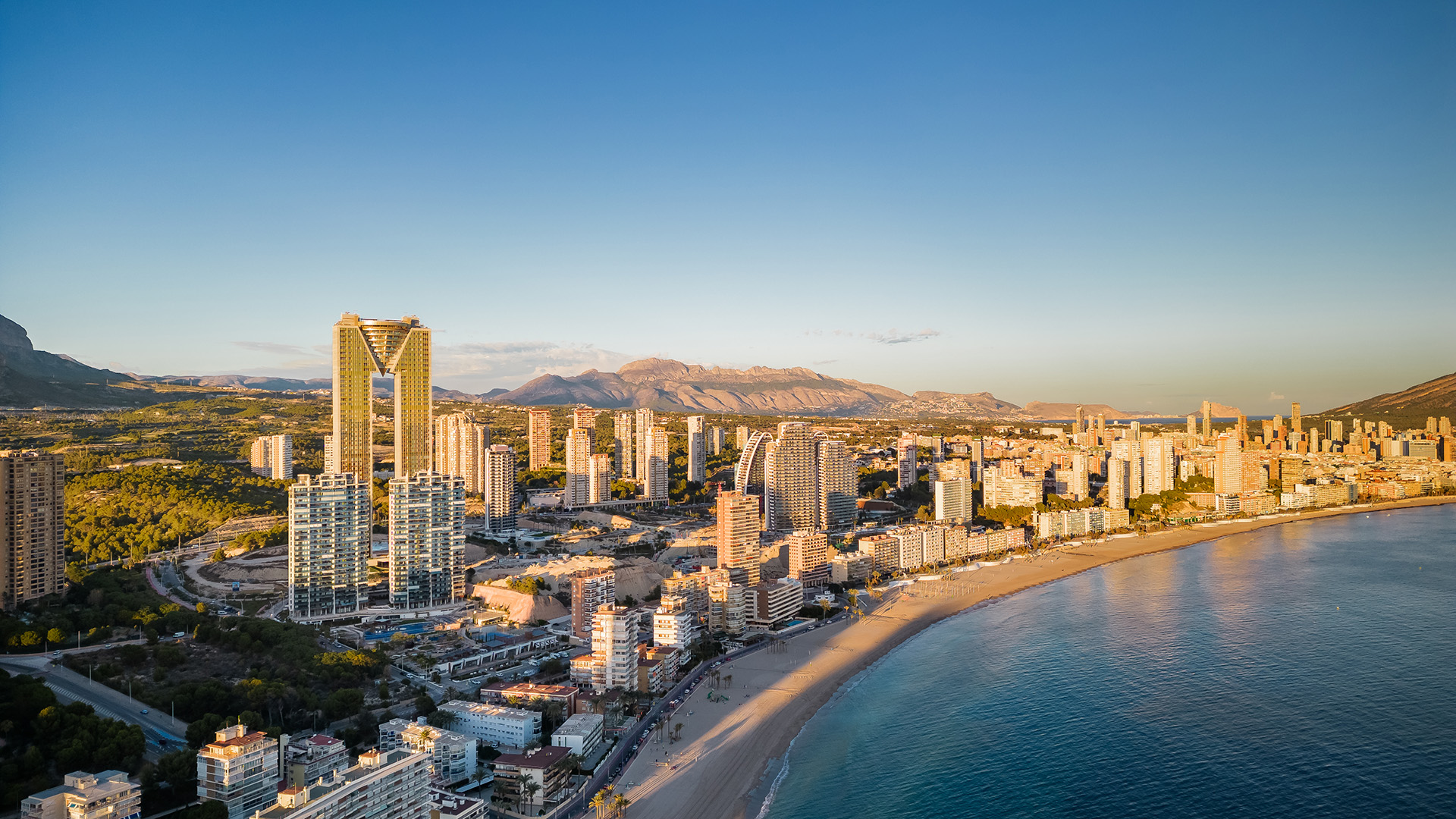 Benidorm city panorama, Costa Blanca, Spain